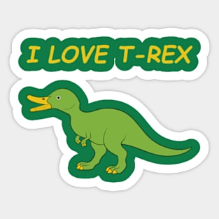 I Love T-Rex Sticker